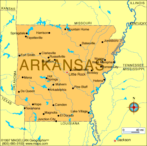 Map of Arkansas
