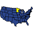 Minnesota's location in the United States