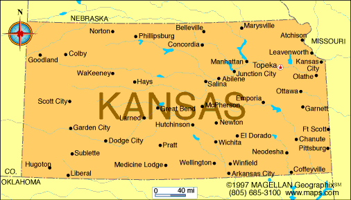 Map of Kansas