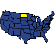 North Dakota's location in the United States
