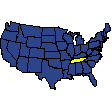 Tennessee's location in the United States
