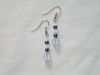 leafy blue earrings