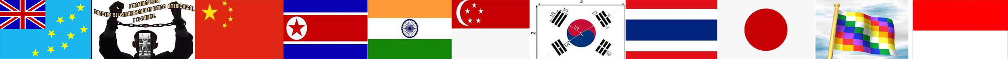 Banderas Asia y Geoceania 7 "Palmeras d.1.