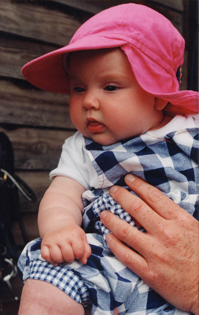 Baby at the horse sale