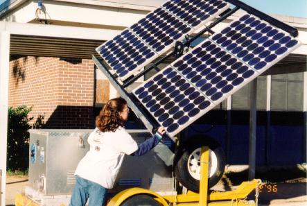 solar panel lady