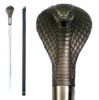 36 inches COBRA CANE SWORD WITH METAL COVER. BLADE LENGTH IS 19 inches 