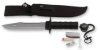 Survival Knife with Sheath Plastic Handle