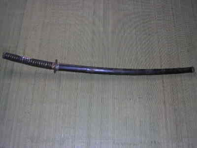 ANTIQUE CUPURUM CARVED SHEATH JAPAN SAMURAI SWORD