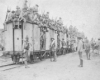 1900 US 22nd Inf troops move to the front on a train
