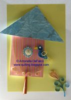 quilled birdhouse card