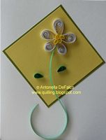 quilled daisy flower card