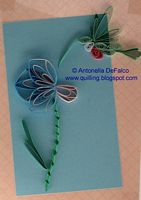 quilled hummingbird card