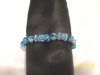 Round Blue Satin-finish Druk bead bracelet