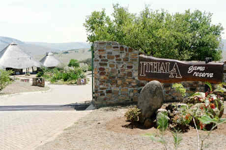Indgang til Ithala game reserve