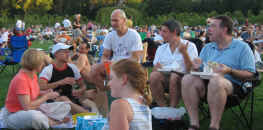 Everybody's talking at once - hundreds at the summer concert