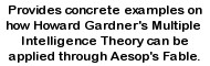 provides concrete examples on how Howard Gardner's Multiple Intelligence Theory can be applied through Aesop's Fable