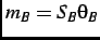 $m_B = S_B \theta_B$