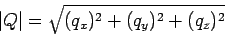 \begin{displaymath}
\begin{array}{c}
\\
q_x = b_x - a_x \\
\\
q_y = b_y - a_y \\
\\
q_z = b_z - a_z \\
\\
\end{array}
\end{displaymath}