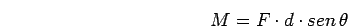 \bgroup\color{black}$M=F \times d$\egroup