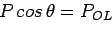\begin{displaymath}
\vec{P} \cdot \vec{Q} = QP \,cos\, \theta
\end{displaymath}
