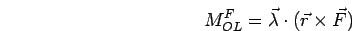 \bgroup\color{black}$\vec{M^{F}_{0}} \cdot \vec{\lambda}$\egroup