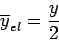 \begin{displaymath}\bgroup\color{black} \overline{x}_{el} = x \egroup\end{displaymath}