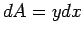 \bgroup\color{black}$dA$\egroup
