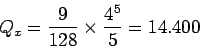 \begin{displaymath}\bgroup\color{black} Q_x = \int \overline{y}_{el} dA = \int_{...
...{1}{2} \int_{0}^{4} \left( \frac{3}{8} x^2 \right)^2 dx \egroup\end{displaymath}