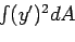 \begin{displaymath}
I_{AA'} = \int y^2 dA = \int (y' + d)^2 dA = \int (y')^2 dA + 2d \int y'dA + d^2 \int dA
\end{displaymath}