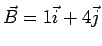 \bgroup\color{black}$\vec{A}=3\vec{i}+2\vec{j}$\egroup