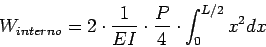 \begin{displaymath}
\begin{array}{ccl}
M & = & \frac{P}{2} \cdot x \;\;\; \foral...
...t x \;\;\; \forall \; x \; \in [0, \frac{L}{2}] \\
\end{array}\end{displaymath}