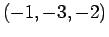 \bgroup\color{black}$(1,2,3)$\egroup