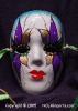 Purple & Gold Ceramic Mardi Gras Mask