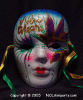 Purple & Gold Ceramic Mardi Gras Mask