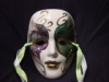 Hand Painted Signed Ceramic Mardi Gras Mask