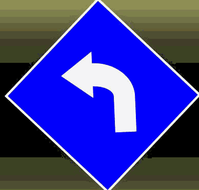 SE�AL DE DOBLAR A LA IZQUIERDA.