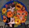 Cat and Sunflower Plate