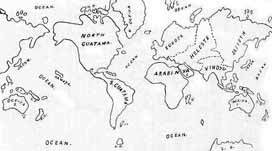Outline Map showing the Names and Divisions of the Earth