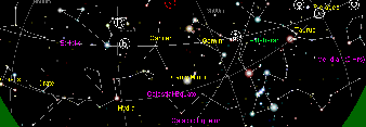Star Chart showing Pleiades