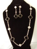 Onyx sterling silver necklace and earrings
