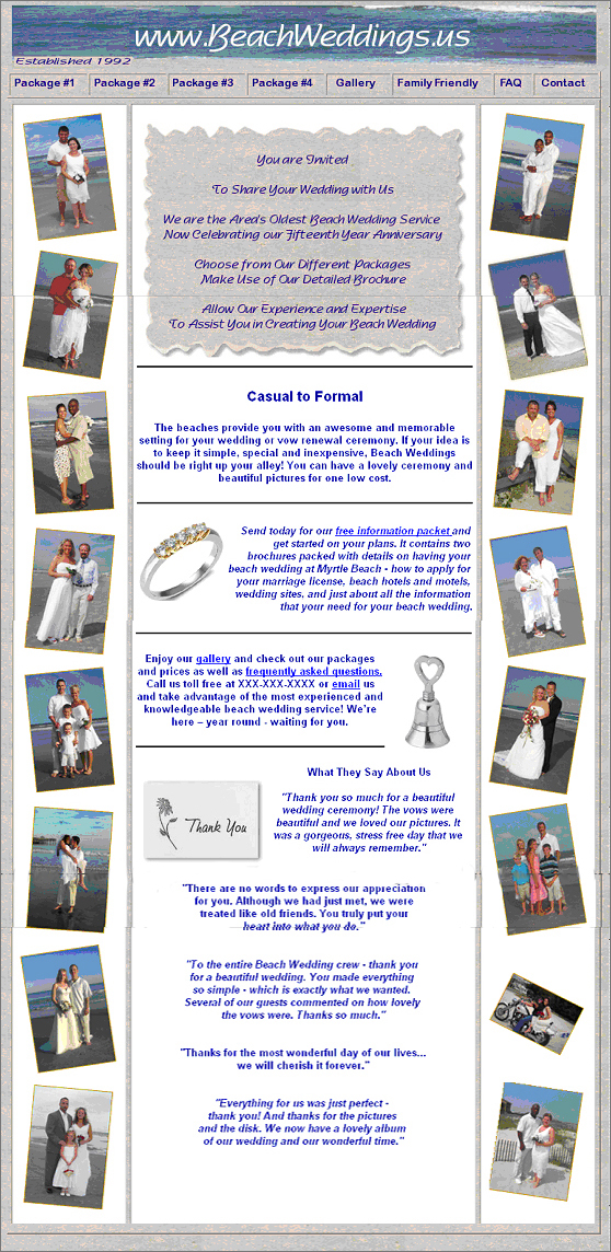 Beach Weddings Page