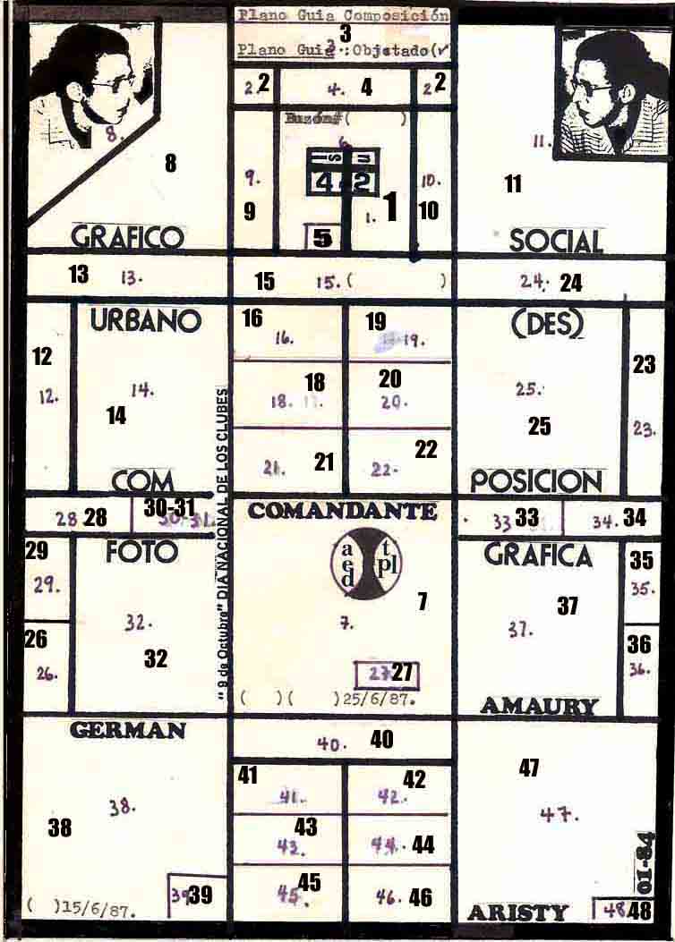 PLANO GUIA COMPOSICION FOTOGRAFIA SERIE FINAL DE BALONCESTO SUPERIOR A&Ntilde;O 1976 SAN LAZARO(4)-NACO(2)