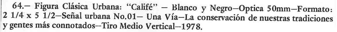 FICHA TECNICA Y ARTISTICA VENTANA (DES) COMPOSICION FOTOGRAFICA #64 &middot;CALIFE"