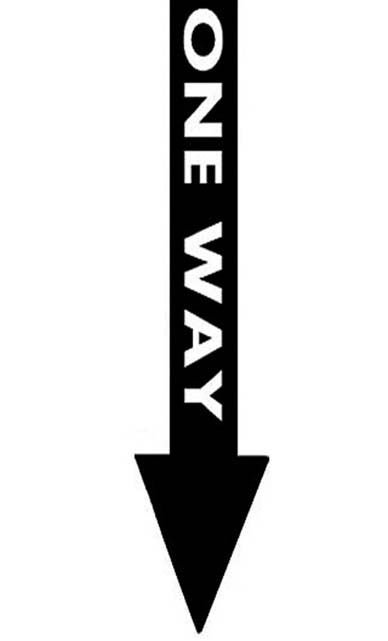 SE&Ntilde;AL URBANA ONE WAY-UNA VIA HACIA SIGUIENTE VENTANA.