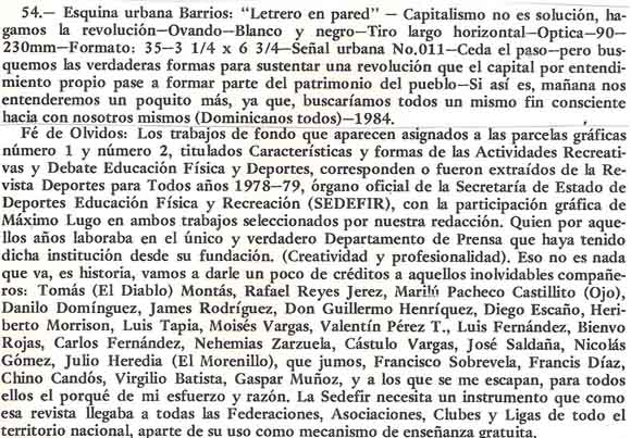 FICHA TECNICA Y ARTISTICA VENTANA (DES) COMPOSICION FOTOGRAFICA #54 (LETREROS PAREDESW URBANOS BARRIOS-OVANDO.
