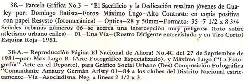DESCRIPCION TECNICA Y ARTISTICA PARCELA GRAFICA #3 (GUALEY) VENTANAS (DES) COMPOSICION 35 Y 35 A