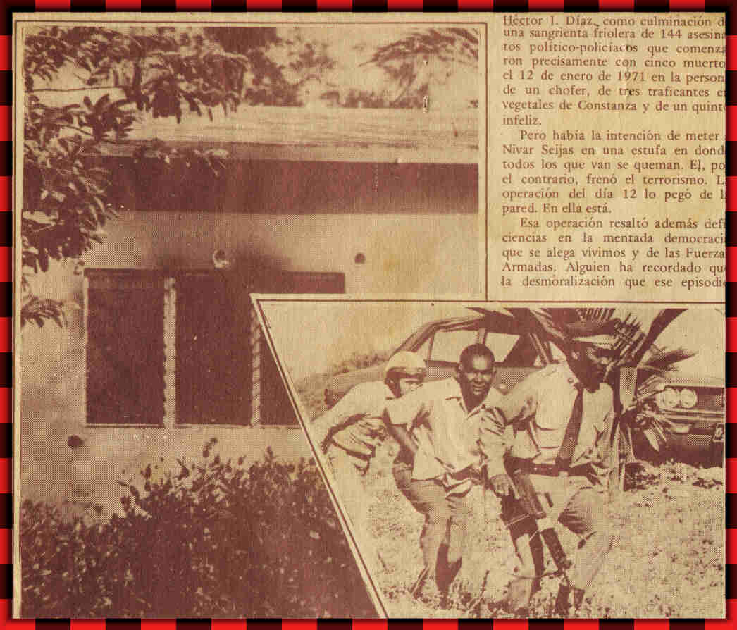 CONVOY DE LAS FUERZAS ARMADAS Y LA POLICIA NACIONAL 12 DE ENERO DE 1972