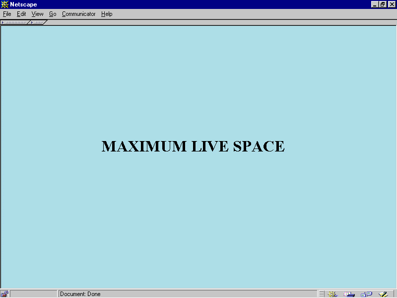 maximum space in Netscape