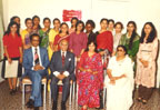 Daulat Rupani's students receive diplomas on completion of a course at Rupani's Dressmaking School, Nairobi, 1983