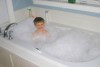 Aidan having a blast in the jacuzzi tub